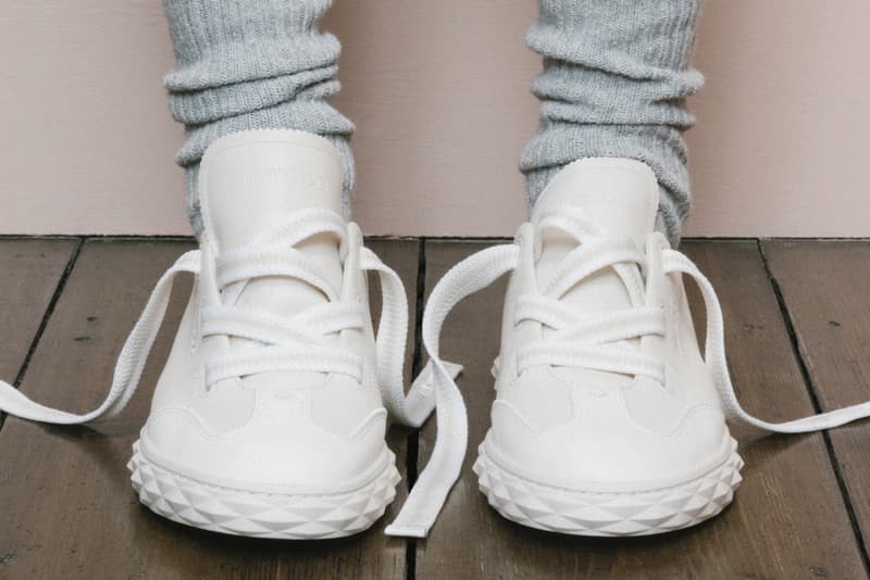 jimmy choo sneakers trainers diamond shape white silver leopard print red leather