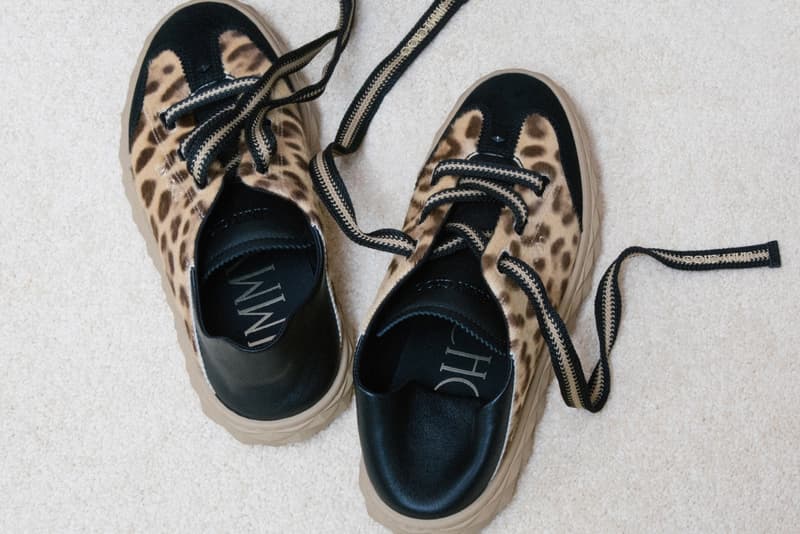 jimmy choo sneakers trainers diamond shape white silver leopard print red leather