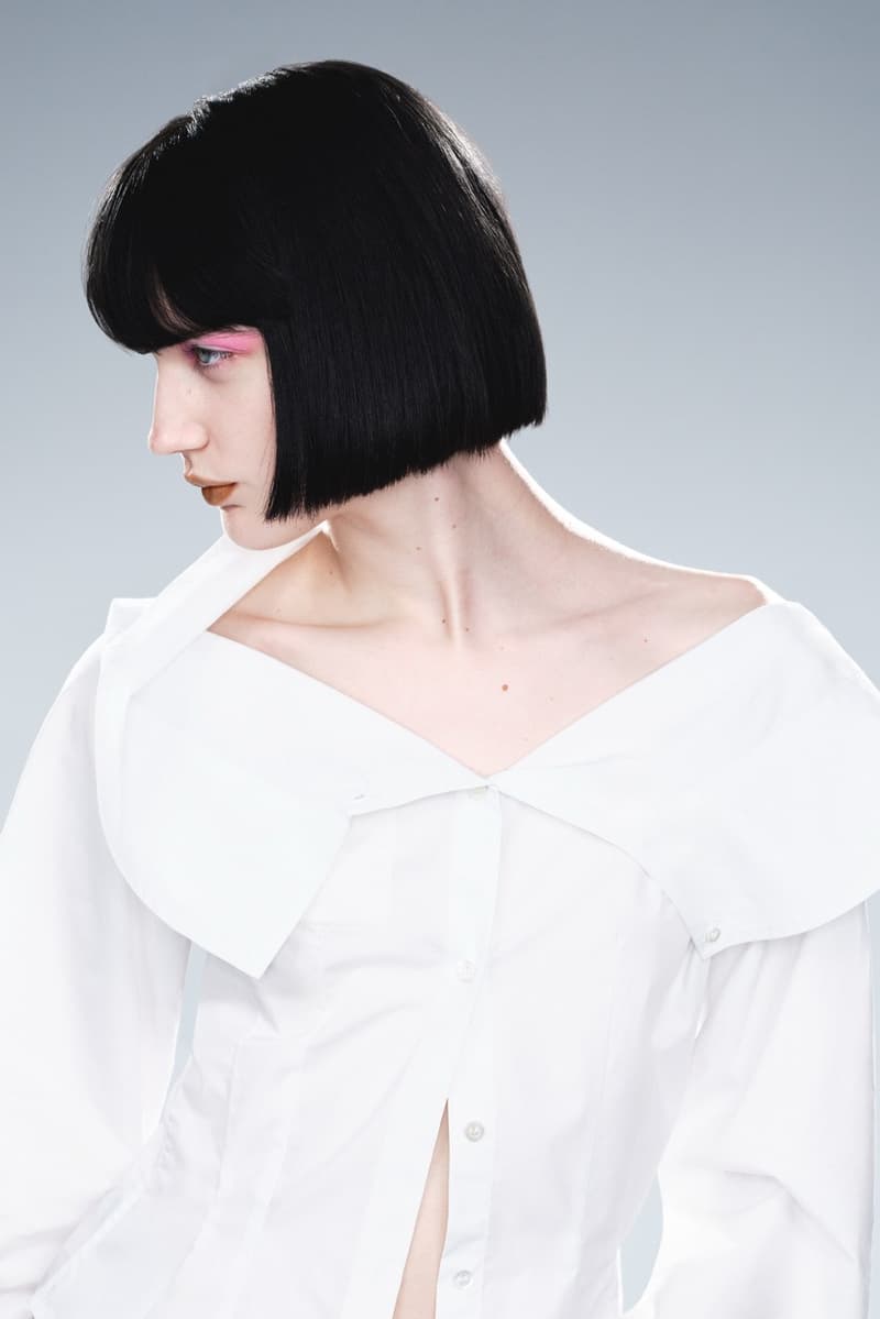 weekday limited edition collection woman girl lying down rug carpet black glossy