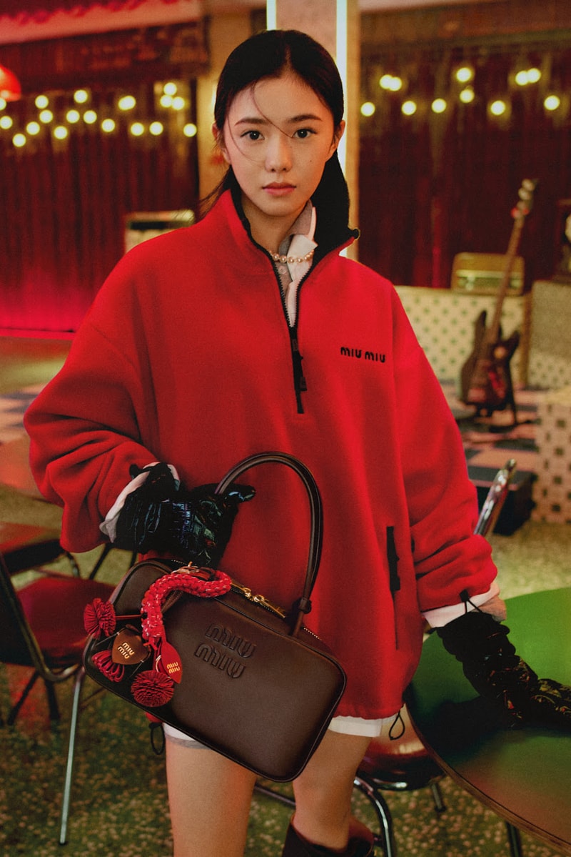 miu miu lunar new year red bag knitwear girl woman