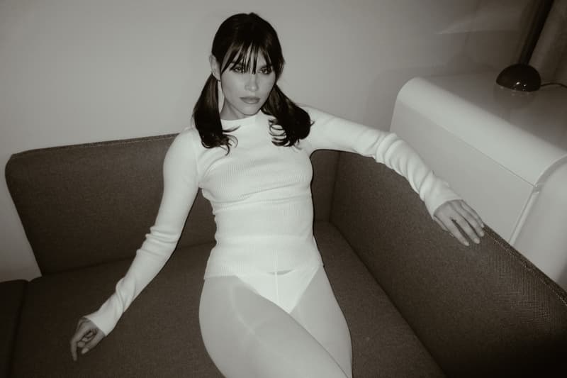 frankies bikinis polaroid girl fluffy hat bed 