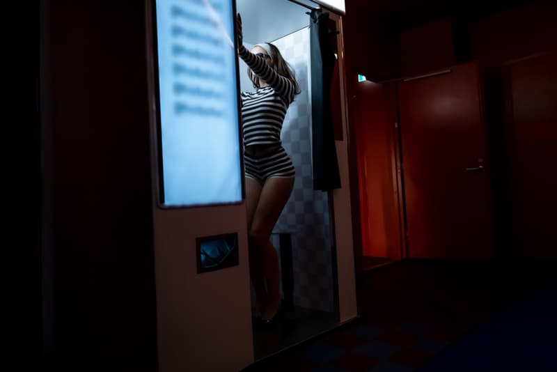 frankies bikinis polaroid girl fluffy hat bed 