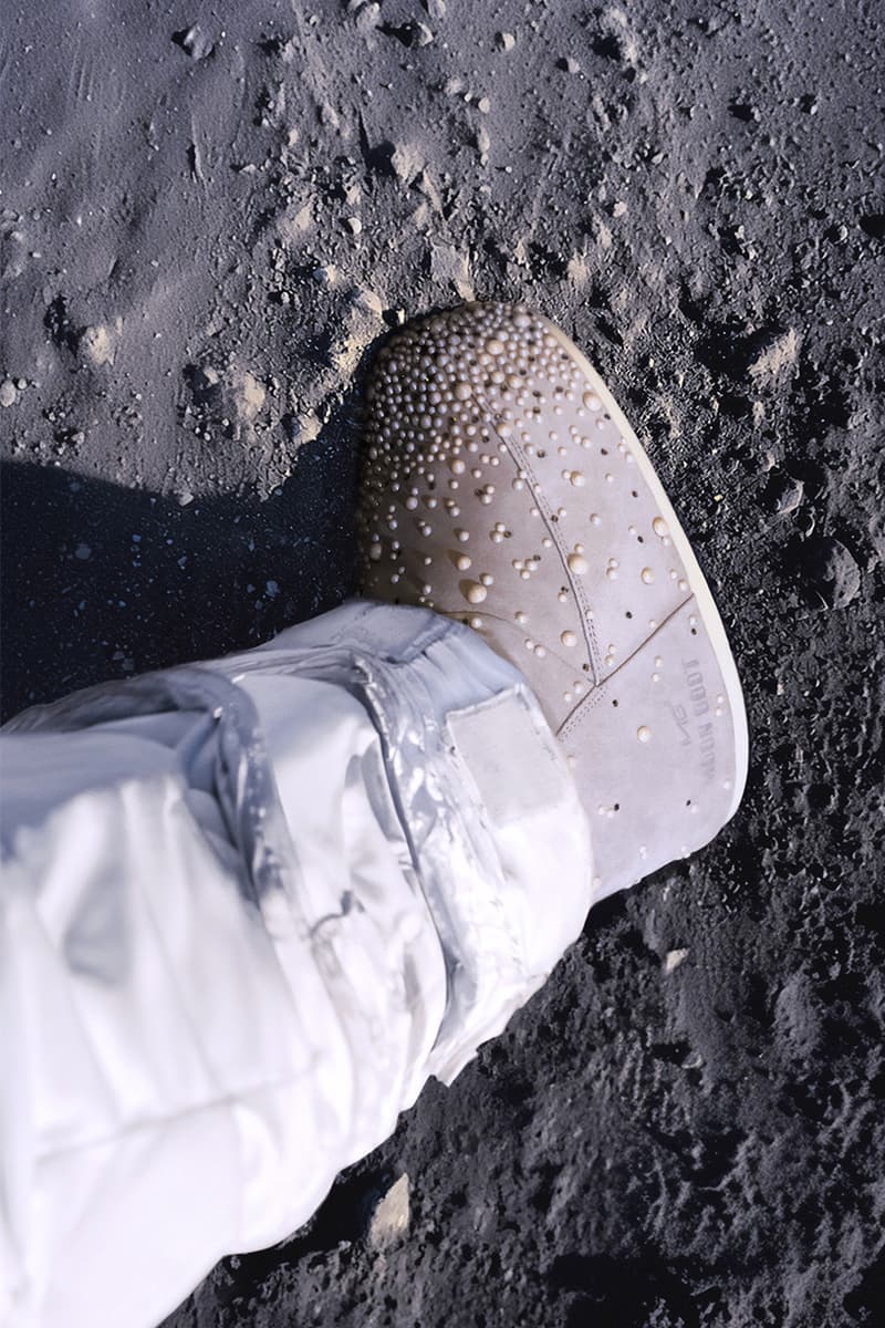 Moon Boot, Mattias Gollin, Collaborations, Boots, Flakes, Sand, Cognac, Brown, White