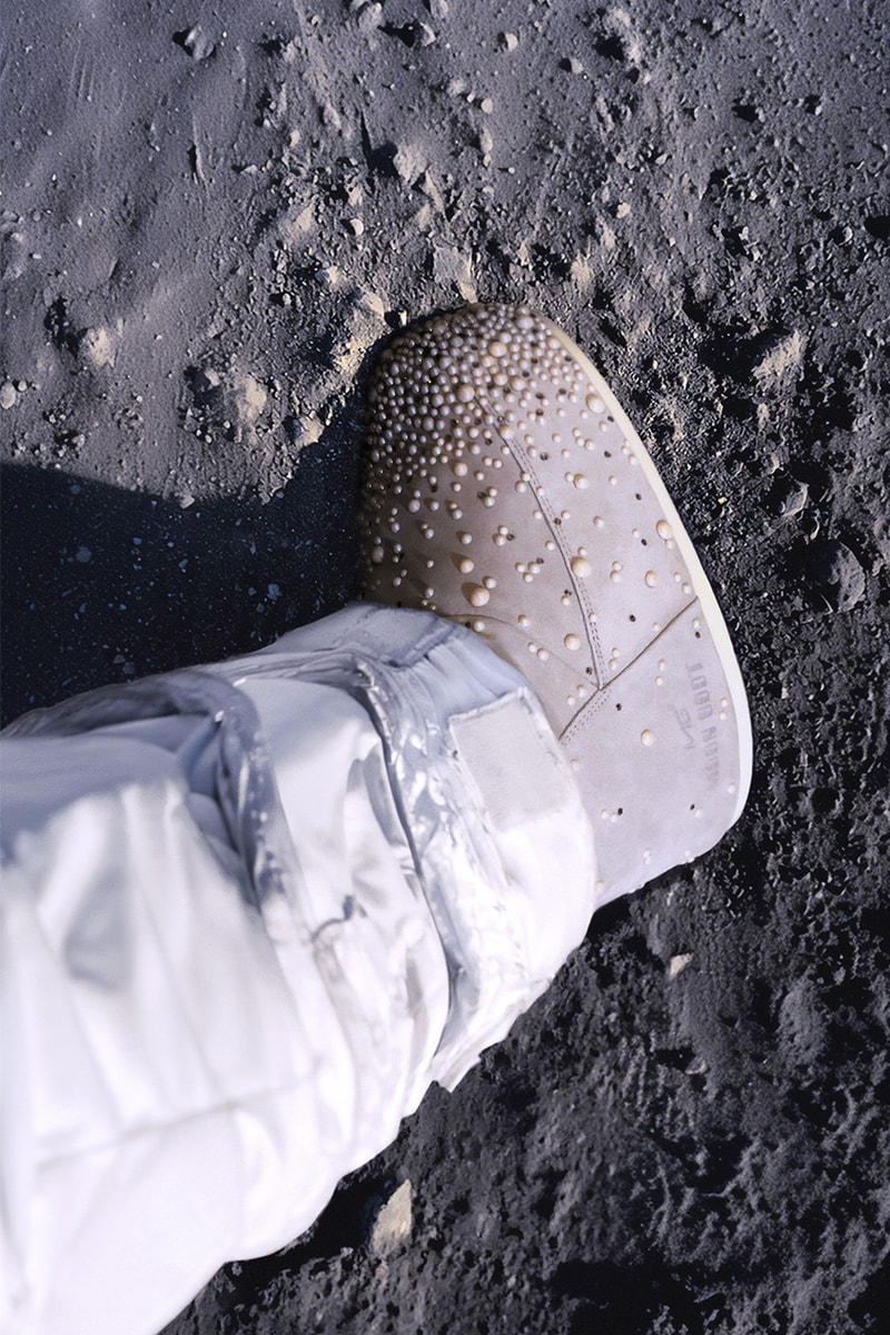 Moon Boot, Mattias Gollin, Collaborations, Boots, Flakes, Sand, Cognac, Brown, White
