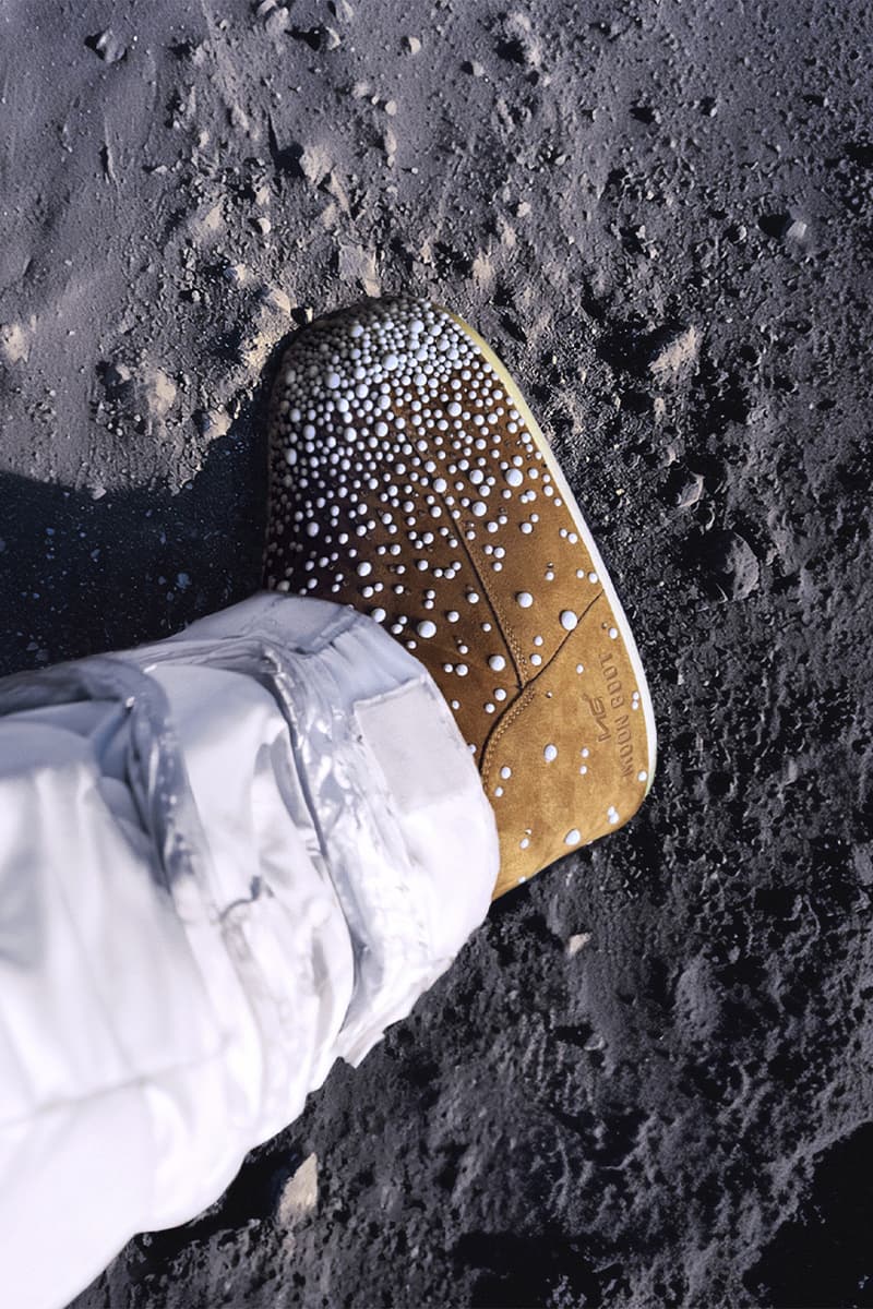 Moon Boot, Mattias Gollin, Collaborations, Boots, Flakes, Sand, Cognac, Brown, White