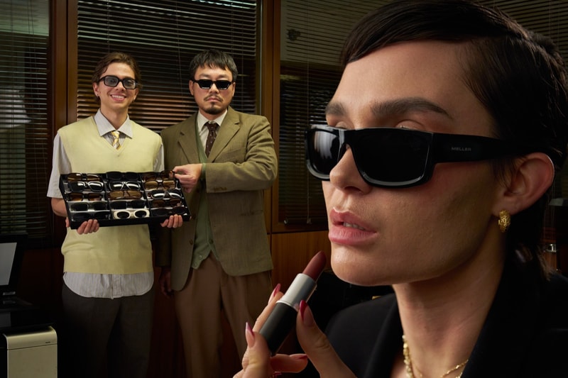 meller sunglasses office environment alicia roddy influencer photoshoot work