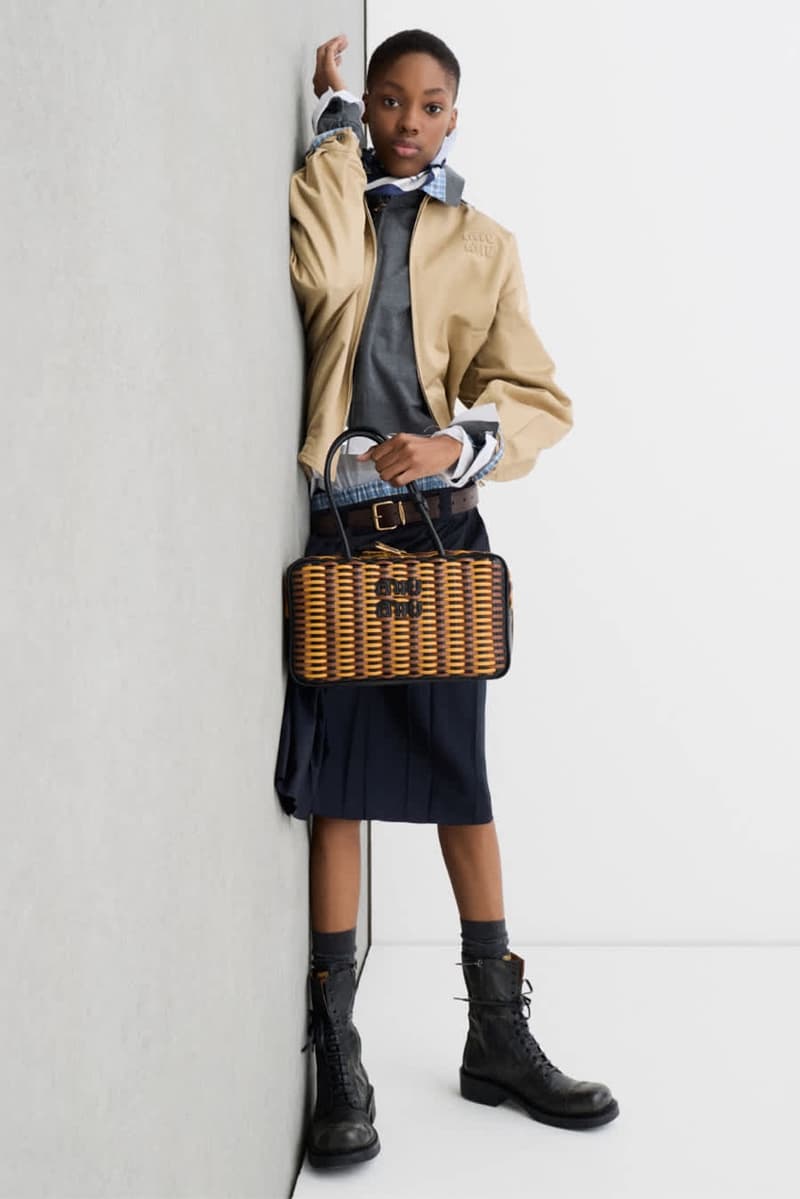 miu miu tyre sneakers mary janes beige grey socks legs brown bags