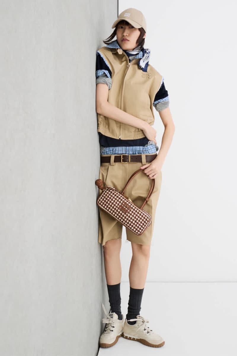 miu miu tyre sneakers mary janes beige grey socks legs brown bags