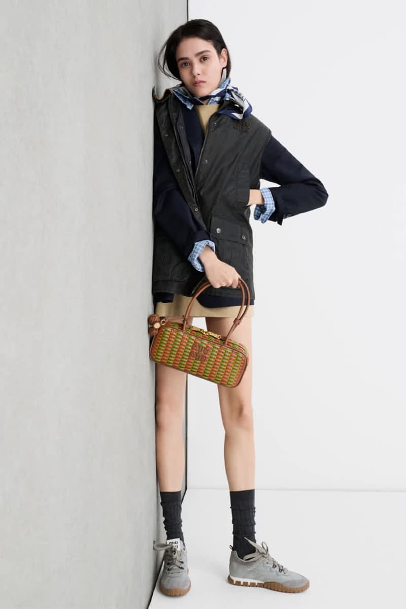 miu miu tyre sneakers mary janes beige grey socks legs brown bags