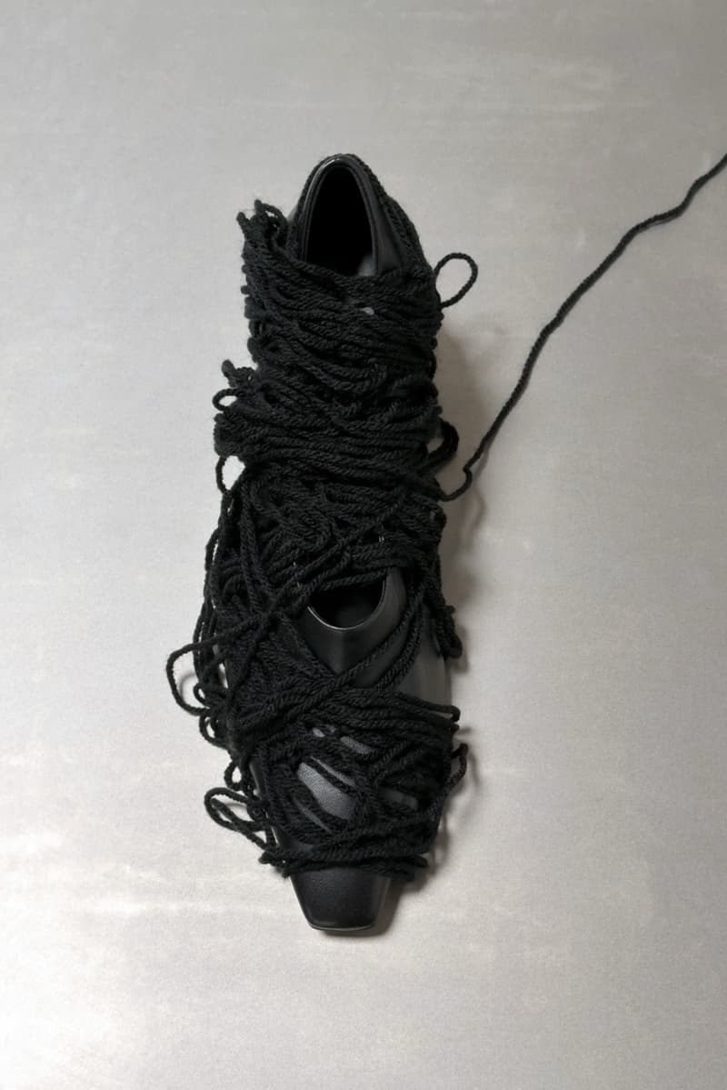 aeyde navy blue silver eyelet mules heels woman legs y2k pointy shoe