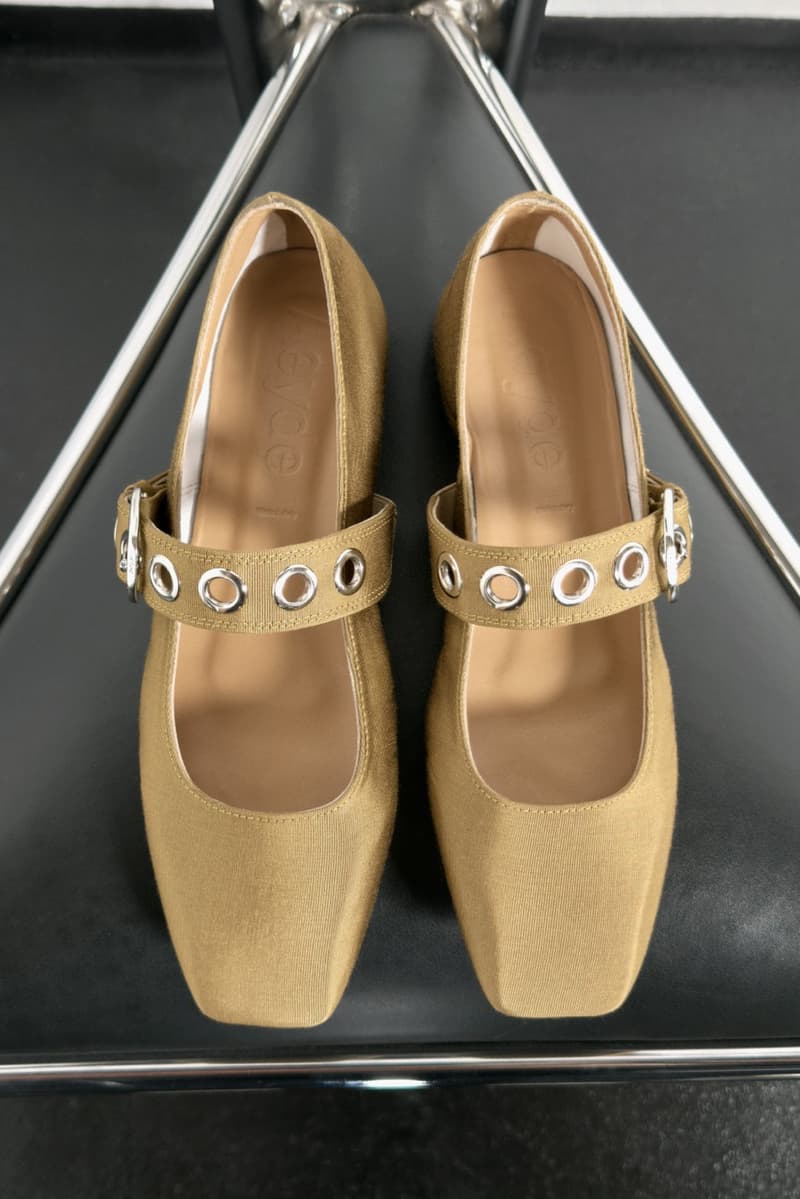 aeyde navy blue silver eyelet mules heels woman legs y2k pointy shoe