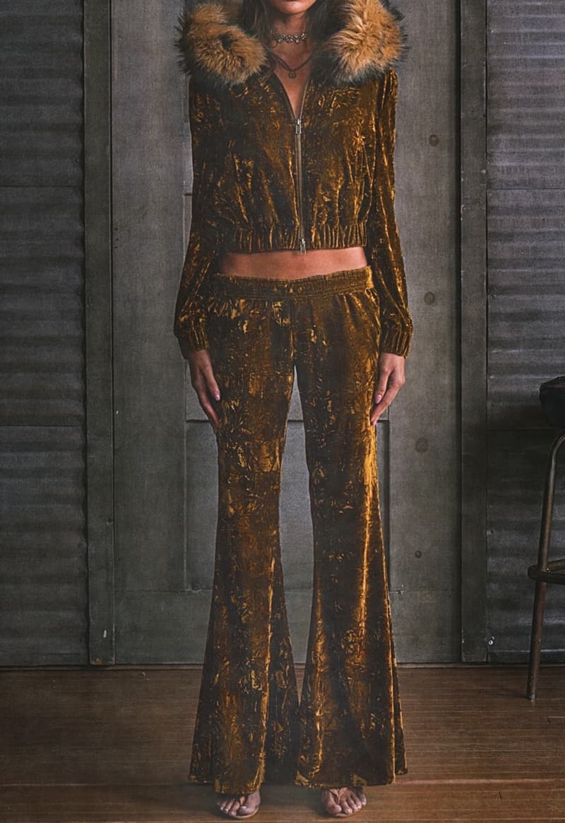 guess usa distressed denim fur boots jacket woman naked body nude