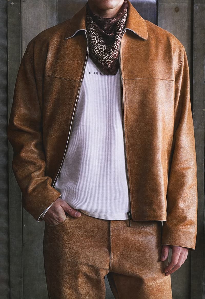 guess usa distressed denim fur boots jacket woman naked body nude