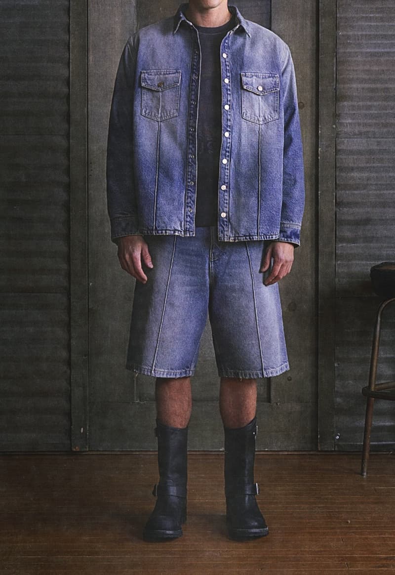 guess usa distressed denim fur boots jacket woman naked body nude