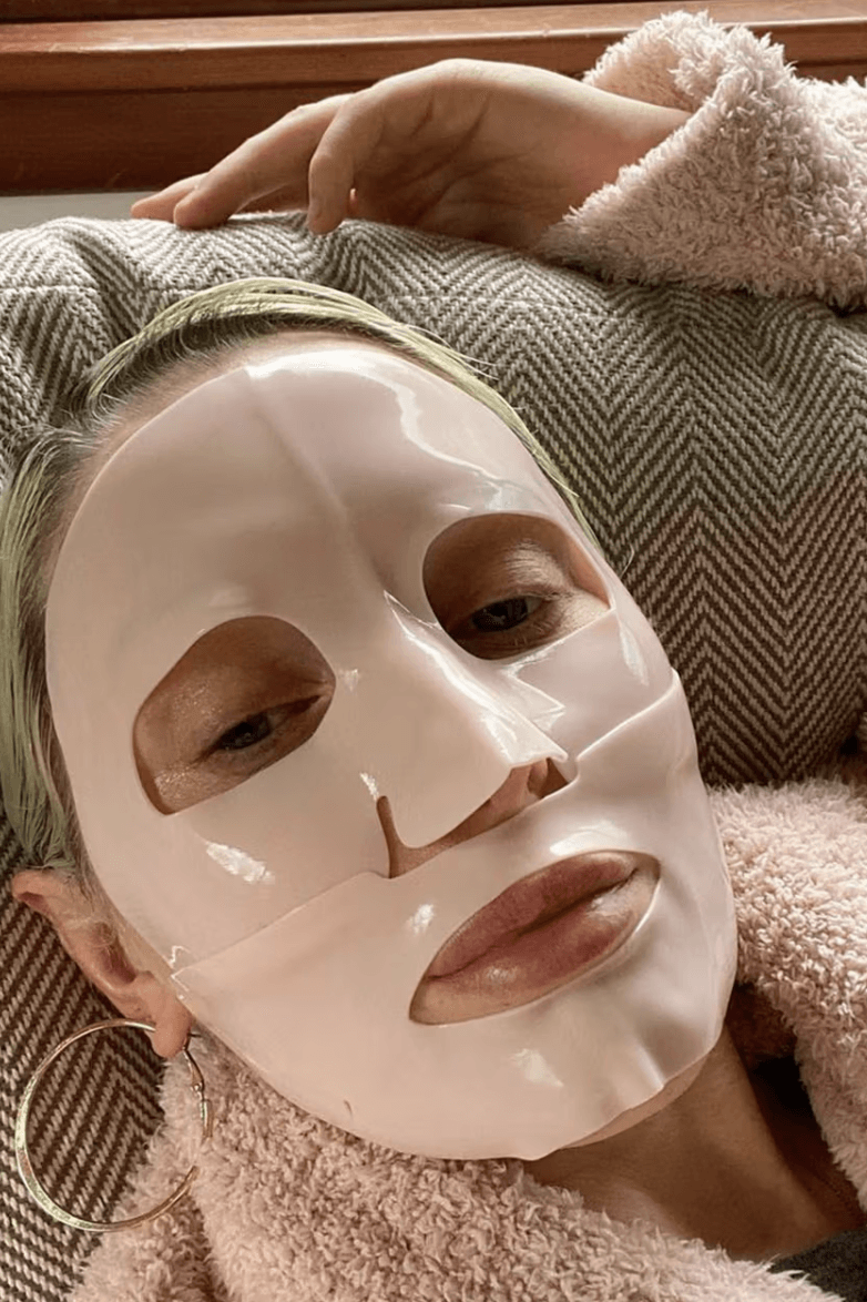 woman in a gel mask, skincare, beauty, how to switch up your skincare for winter