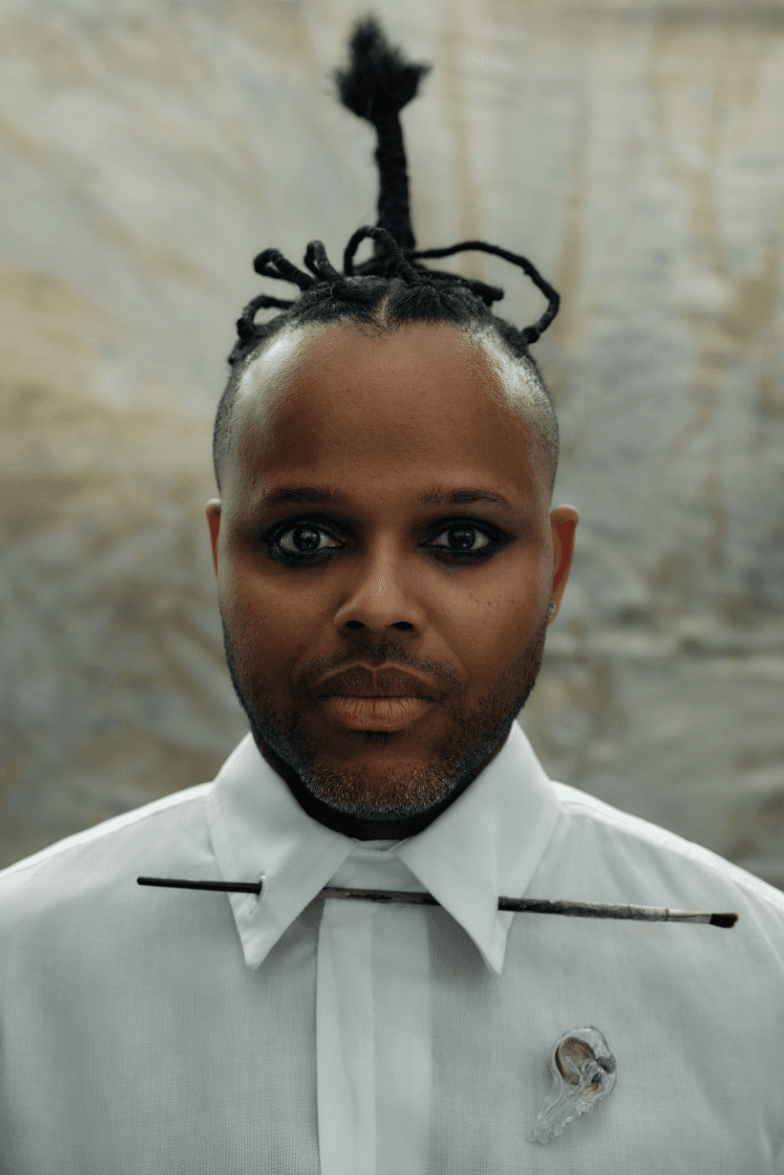 manuel mathieu holding his own sculptural fragrances, perfume, scent, art, beauty