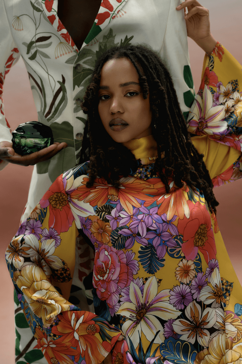 manuel mathieu holding his own sculptural fragrances, perfume, scent, art, beauty