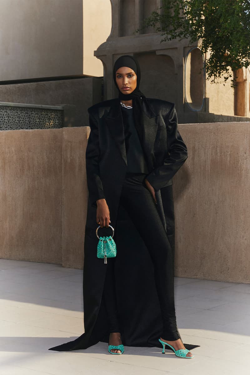 Jimmy Choo, The Exclusive Capsule, Ikram Abdi, Bon Bon Bag, Ziri Pump, Solar, Skye Mules, Diamonds, Gold, Aqua Green, Blue