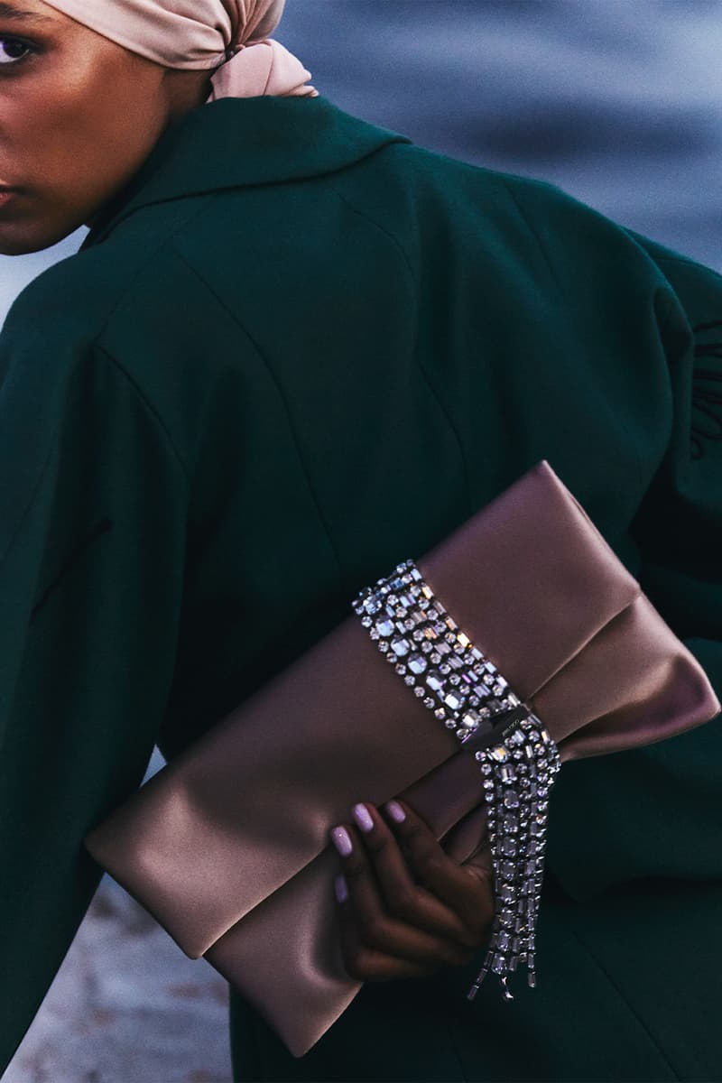 Jimmy Choo, The Exclusive Capsule, Ikram Abdi, Bon Bon Bag, Ziri Pump, Solar, Skye Mules, Diamonds, Gold, Aqua Green, Blue