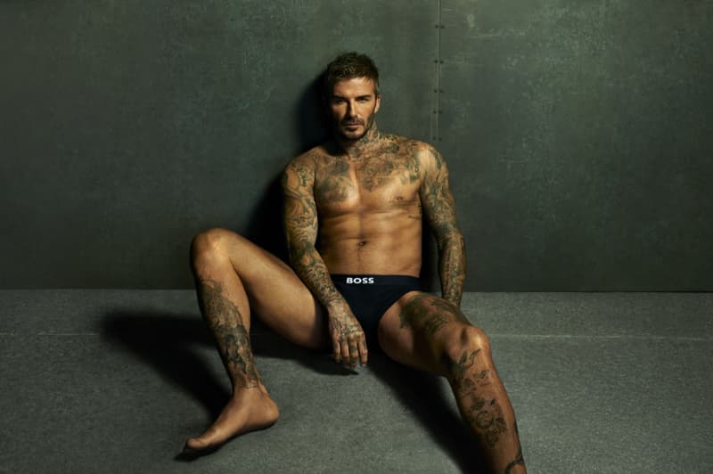 david beckham man model footballer body naked underwear boss boxers