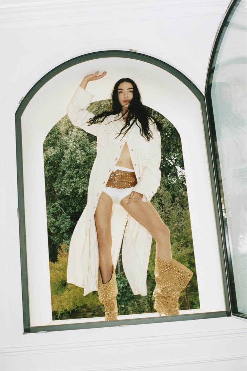 7 for all mankind denim studded light blue wash woman girl tap mariacarla boscono