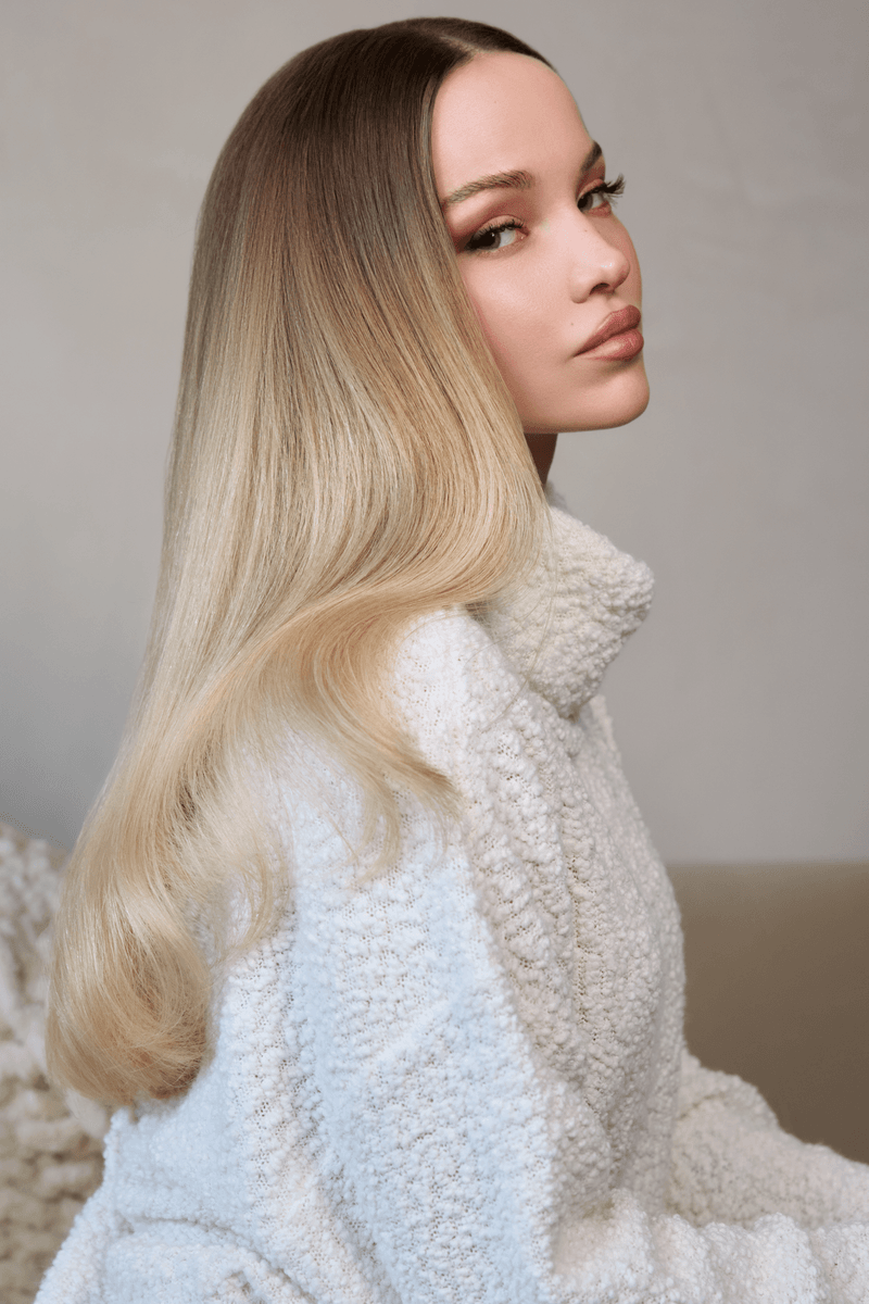 dove cameron posing with schwarzkopf products, blonde haircare, hair campaign, music, beauty