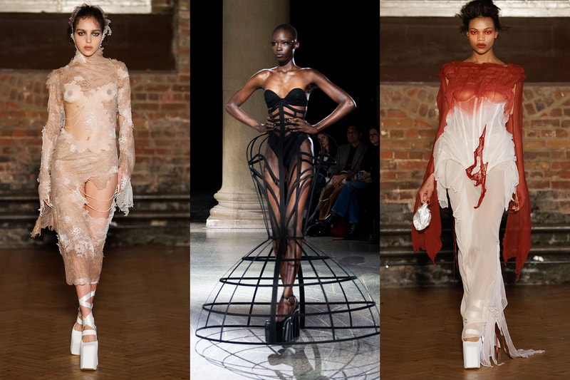 london fashion week runway dreaming eli harris reed gowns women bodies sheer fabric chet lo tolu coker richard quinn kazna asker converse labrum