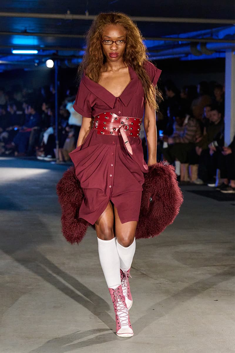 Sinead Gorey, Fall/Winter 2025, London Fashion Week, Runways, Converse, KFC, Collaboration, Sneakers, Coats, Jackets, Y2K, Office