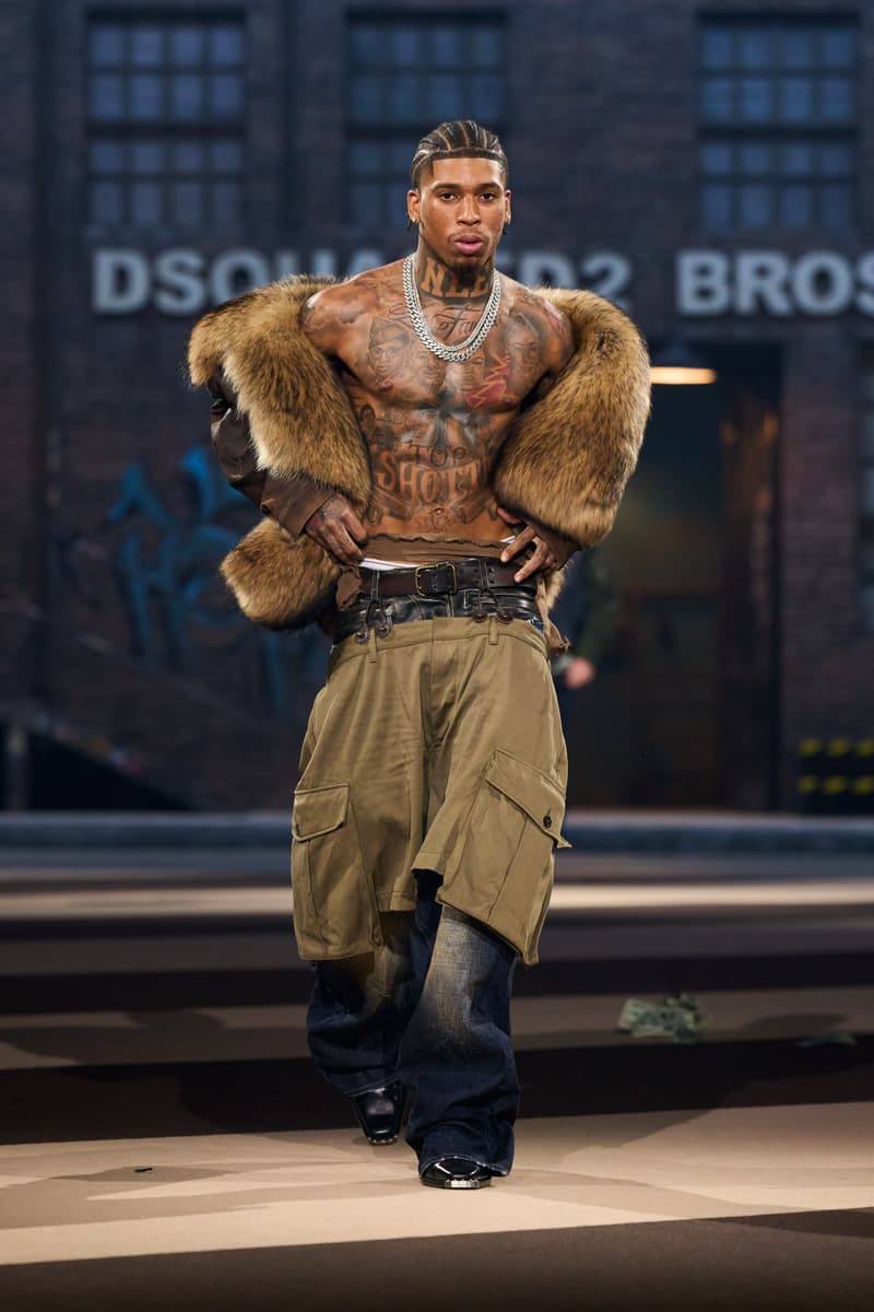 Dsquared2, Doechii, Naomi Campbell, JT, Amelia Gray, Alex Consani, FW25, Milan Fashion Week, Runway, First Look