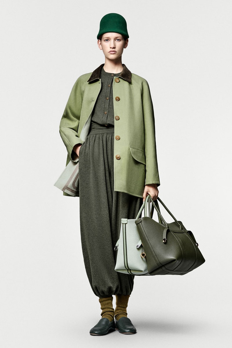 loro piana fall winter 2025 2026 horse riding equestrian milan fashion week kiosk hunting jacket jophpur needle bag tweed hats pantskirt argentina 