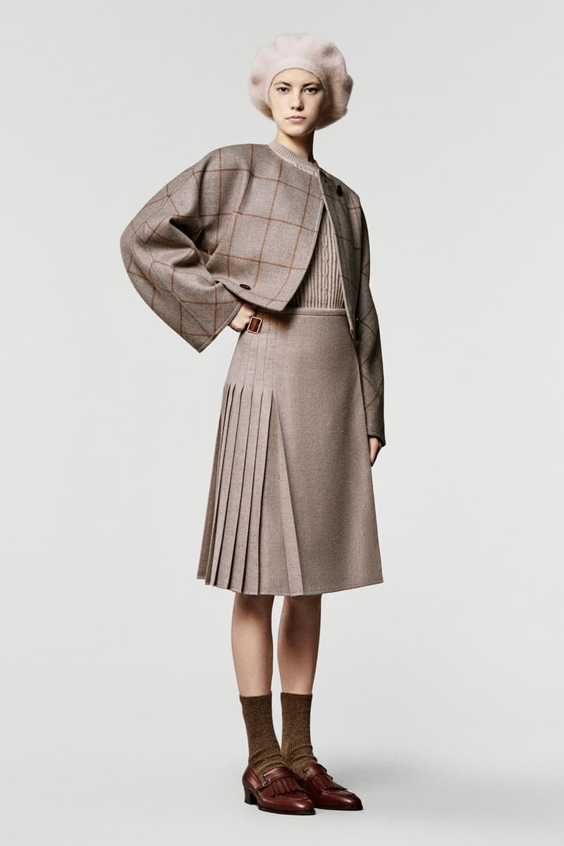 loro piana fall winter 2025 2026 horse riding equestrian milan fashion week kiosk hunting jacket jophpur needle bag tweed hats pantskirt argentina 