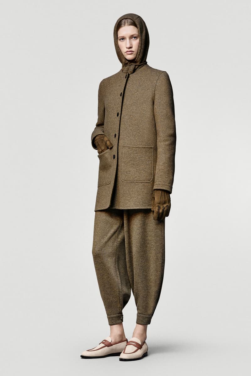 loro piana fall winter 2025 2026 horse riding equestrian milan fashion week kiosk hunting jacket jophpur needle bag tweed hats pantskirt argentina 