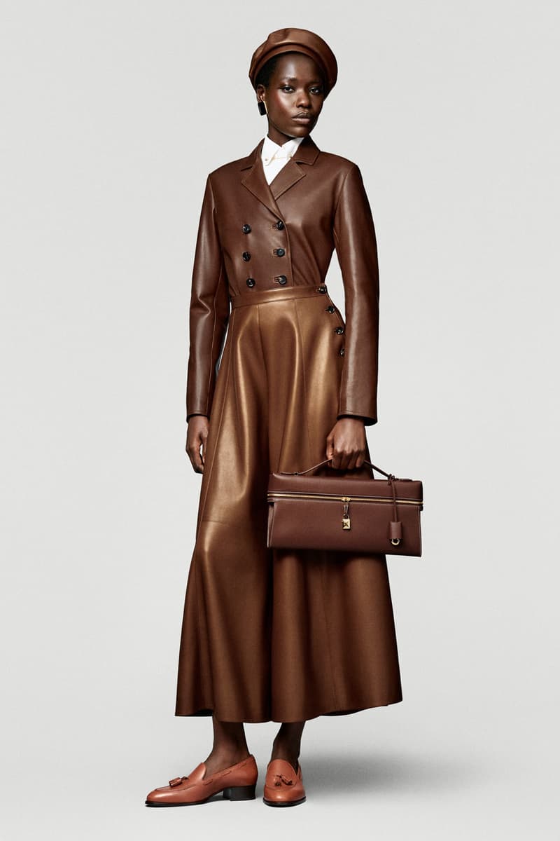 loro piana fall winter 2025 2026 horse riding equestrian milan fashion week kiosk hunting jacket jophpur needle bag tweed hats pantskirt argentina 
