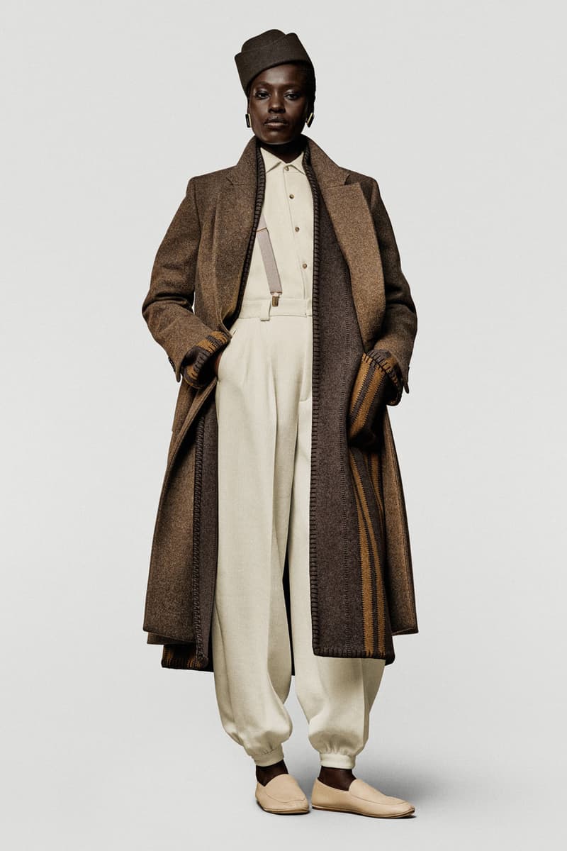 loro piana fall winter 2025 2026 horse riding equestrian milan fashion week kiosk hunting jacket jophpur needle bag tweed hats pantskirt argentina 