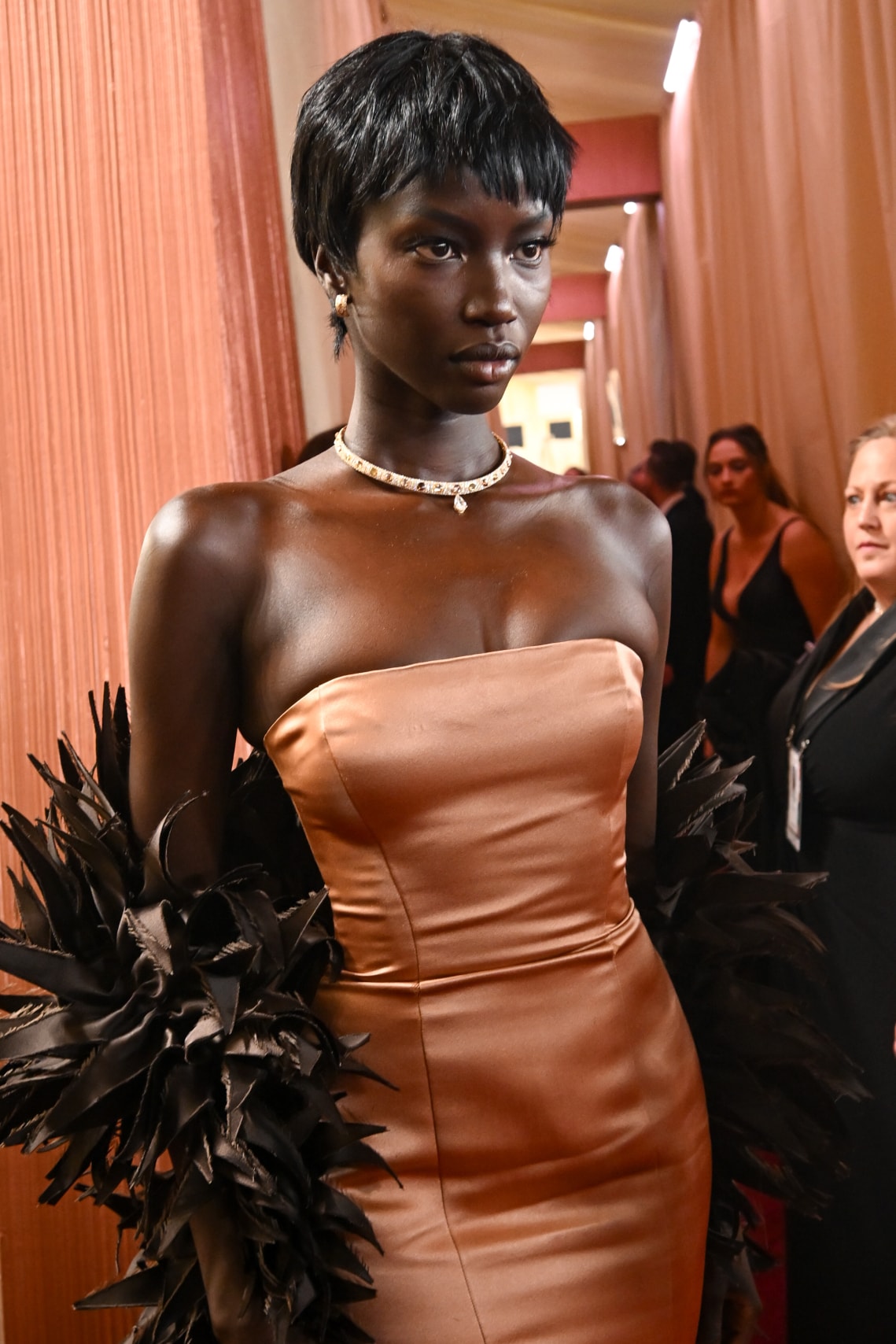 cynthia erivo, demi moore, ariana grande, lisa, rachel sennott, mikey madison, mikey madison, miley cyrus, doja cat, demi moore, lupita n'yongo, makeup and hair at the 97th academy awards, celebrities, beauty