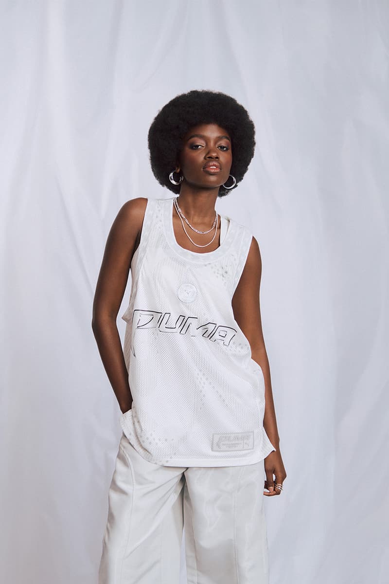 PUMA, JER-SHE, Collection, Women in Sports, Jerseys, Football, Basketball, Motorsports, Footwear, Skirts, Shorts, T-Shirts, White