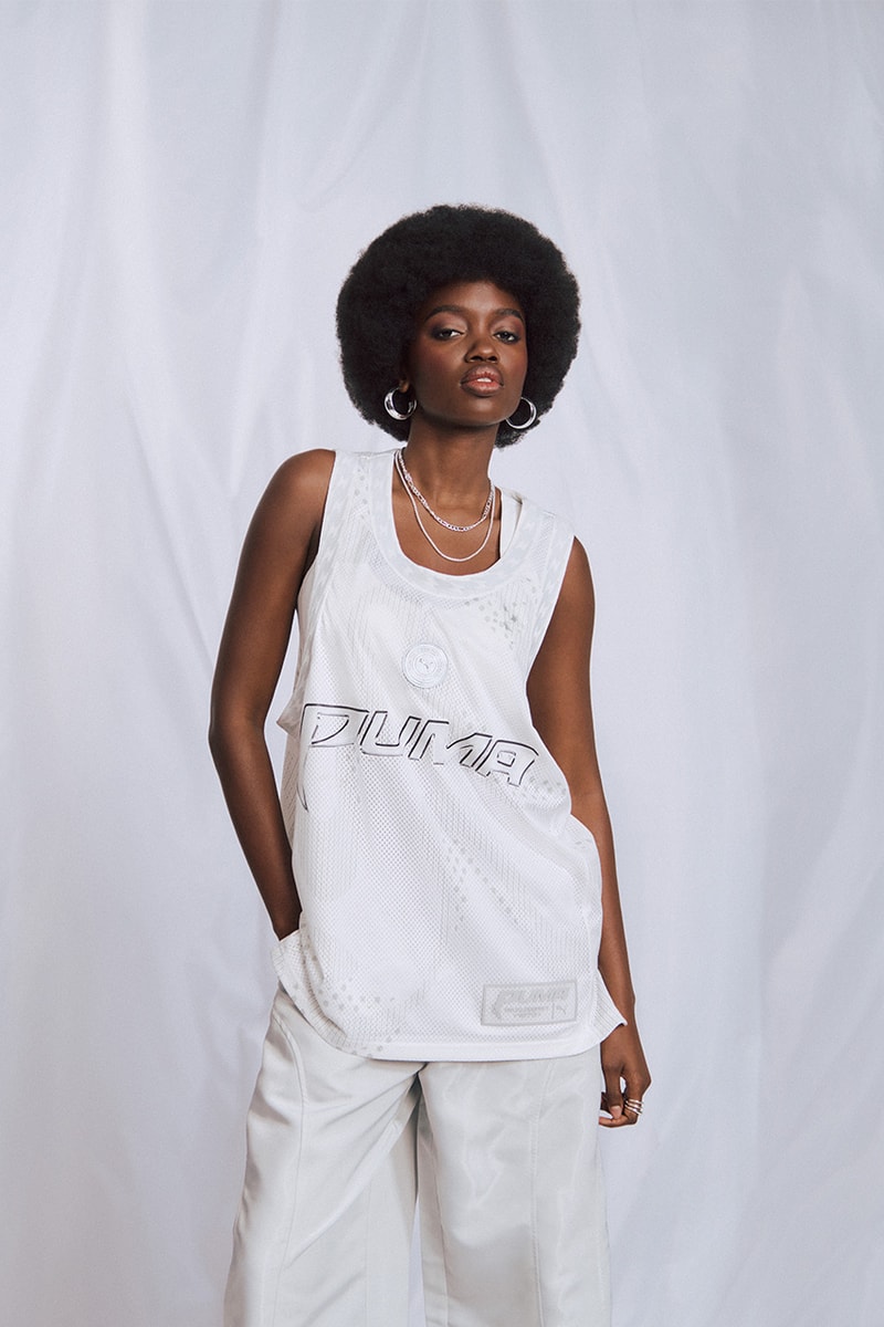 PUMA, JER-SHE, Collection, Women in Sports, Jerseys, Football, Basketball, Motorsports, Footwear, Skirts, Shorts, T-Shirts, White