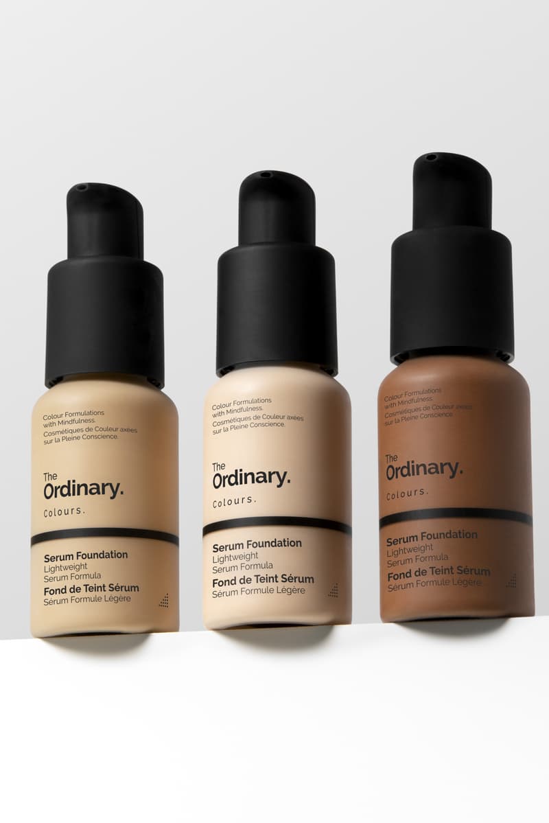 bottles of the ordinary's serum foundation, skincare, makeup, beauty