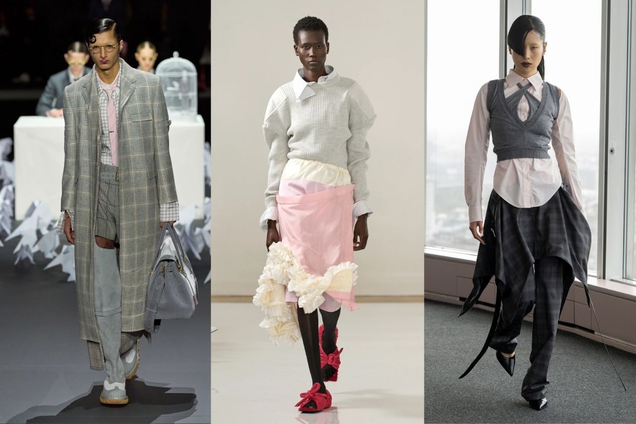 fashion week trends sequin slogans sheer tops colorful tights animals bunnies simone rocha london