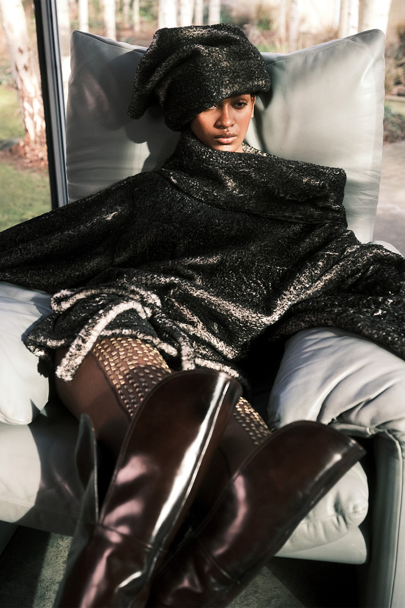 KNWLS, Iris Law, Fall/Winter 2025, Collection, Fur, White, Black, Brown, Maroon, Dress, Skirt, Jackets, Tops, Leather