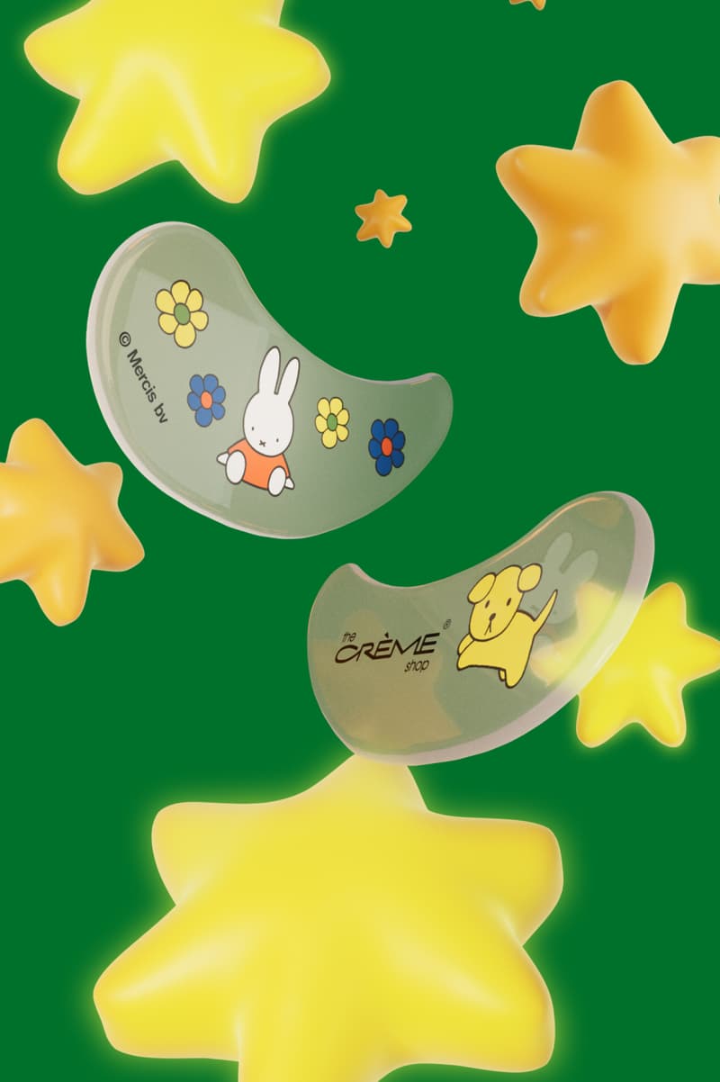 three women using the new miffy and the creme shop collection, makeup, skincare