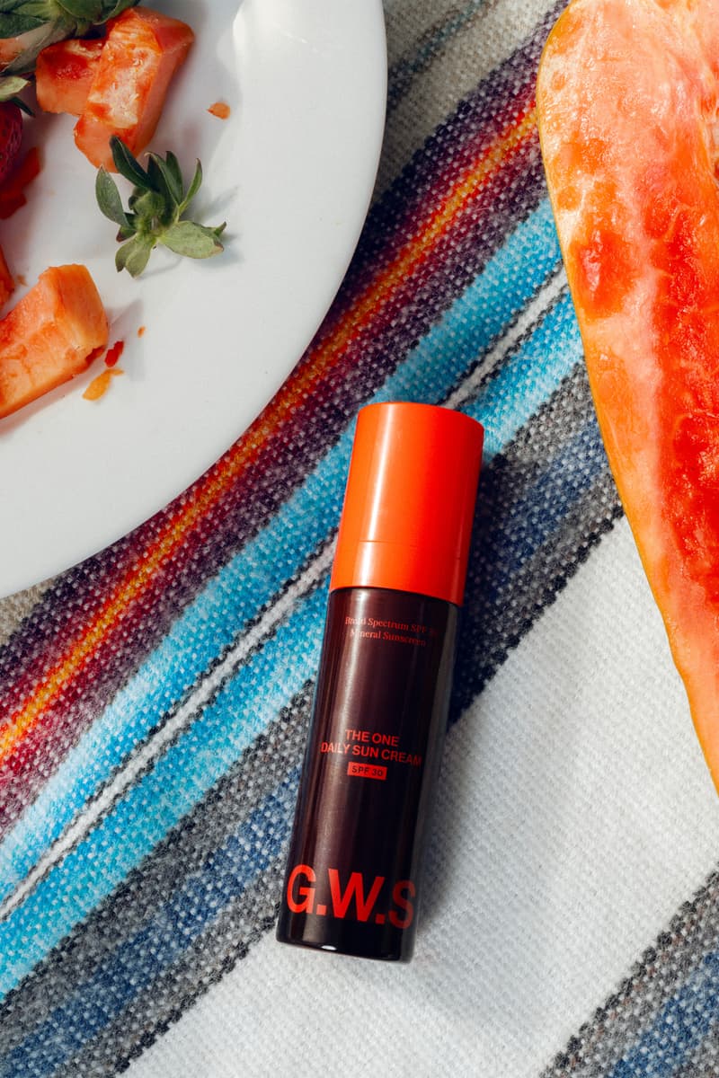 woman relaxing in blow up pool with new good weather skin sunscreen, luxury sun care, skincare, beauty