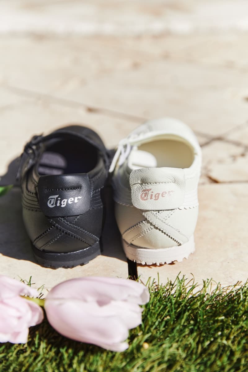 onitsuka tiger mexico 66 sneaker mary jane ballet pump silver white black pink blue tights legs