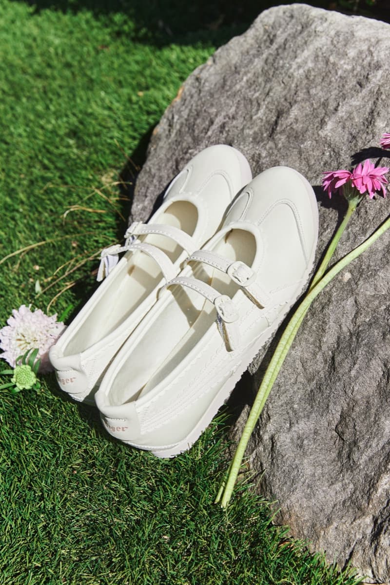 onitsuka tiger mexico 66 sneaker mary jane ballet pump silver white black pink blue tights legs