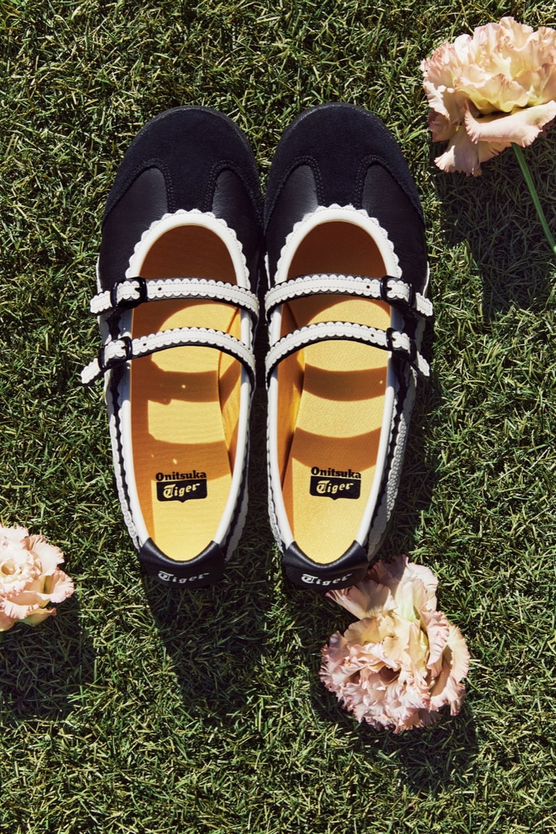 onitsuka tiger mexico 66 sneaker mary jane ballet pump silver white black pink blue tights legs