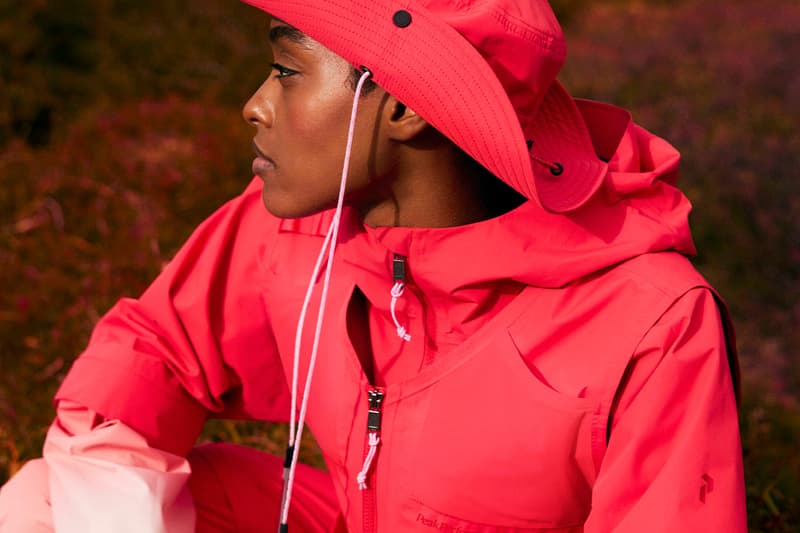 Peak Performance, Trailblazer Collection,  Hiking, Womenswear, Red, Pink, Gradient, Outerwear, Waterproof, Jacket, Trousers, Vest, Sun Hat, 