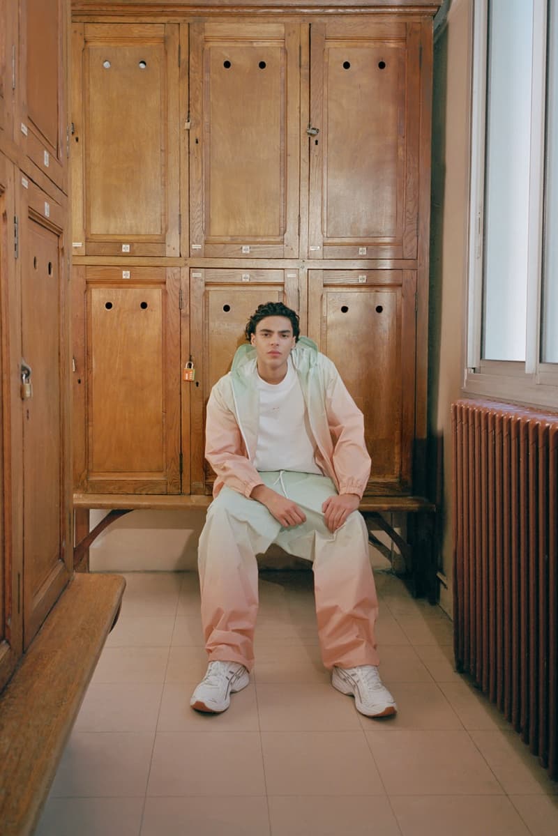 apc asics tennis sneakers black white sports clothes track suits jackets pants ombre court logo