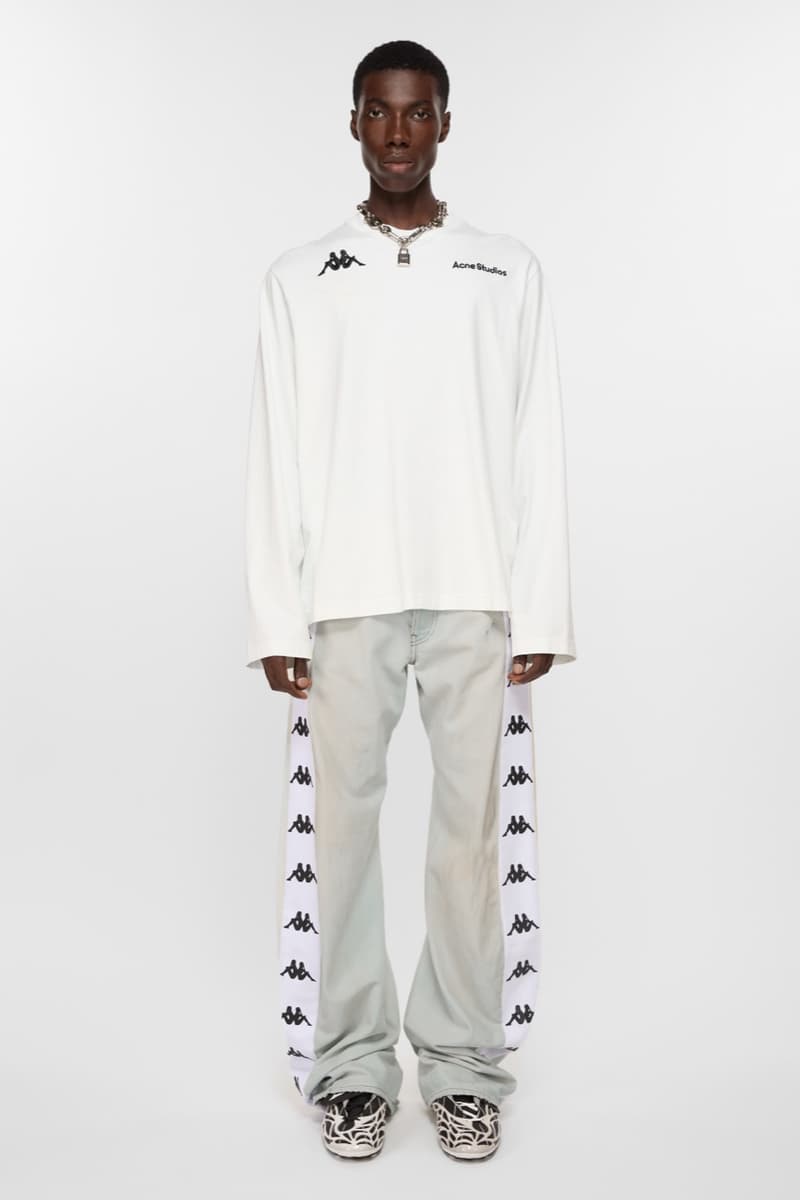 acne studios kappa football shirts retro sports shorts pink top caps models