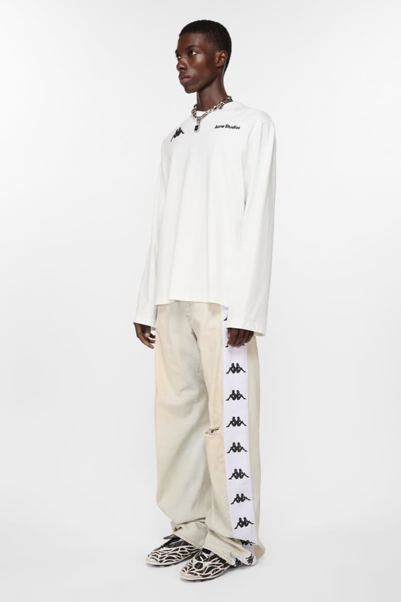 acne studios kappa football shirts retro sports shorts pink top caps models