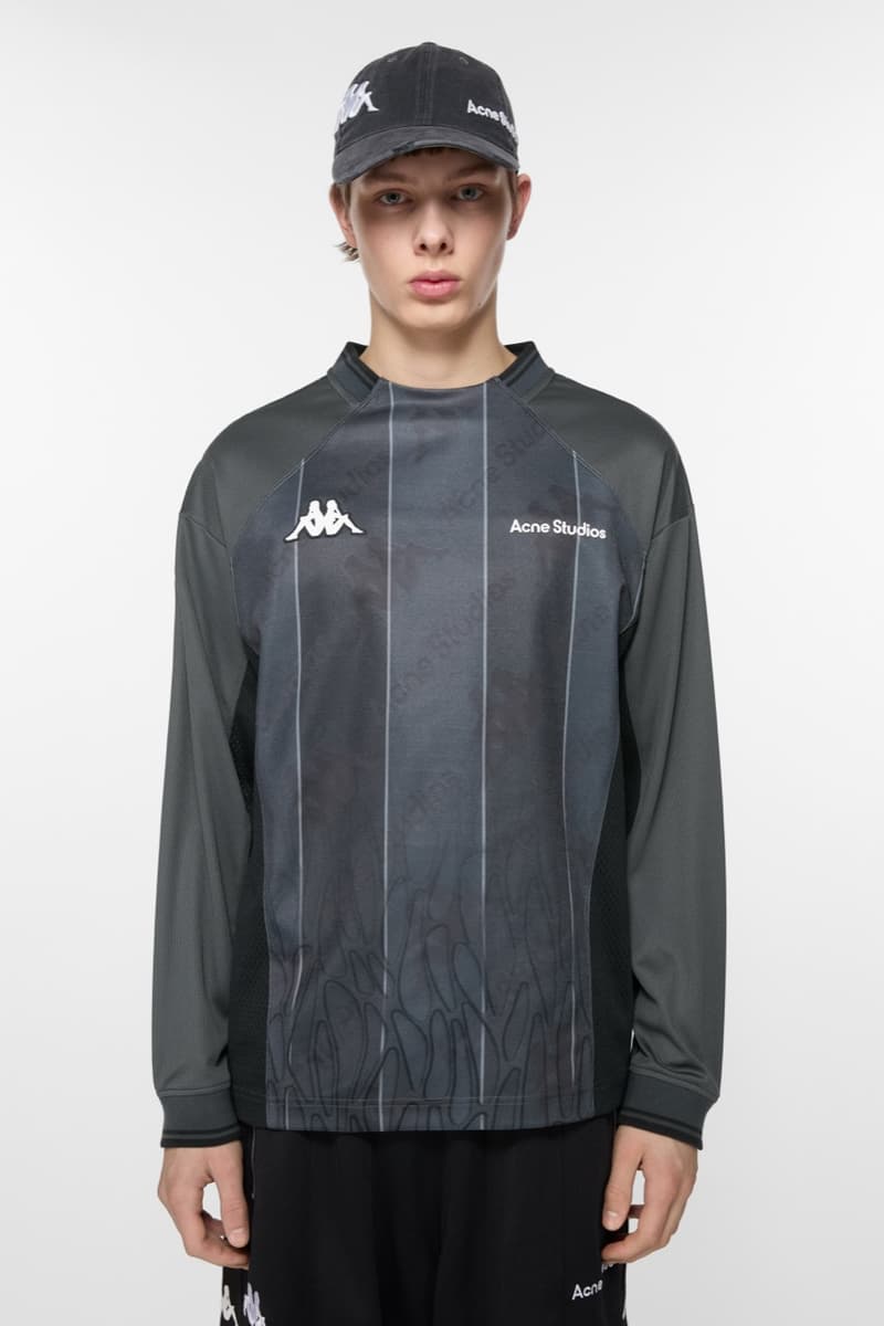 acne studios kappa football shirts retro sports shorts pink top caps models